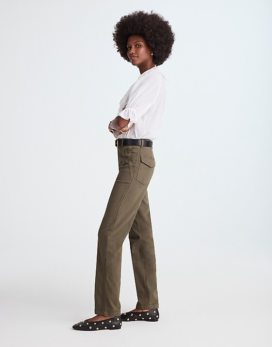 Madewell Utility Straight-Leg Pants Faded Olive