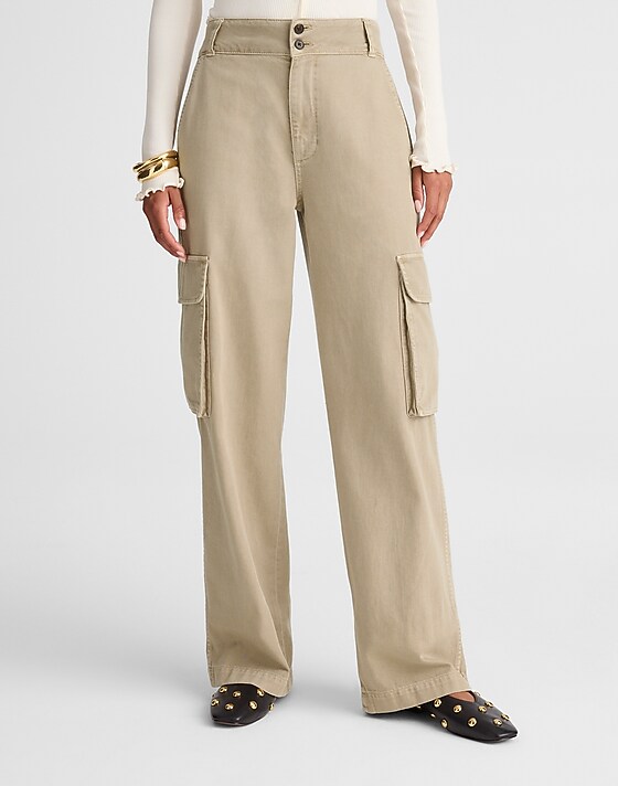 Madewell Utility Wide-Leg Trousers Coastal Dune