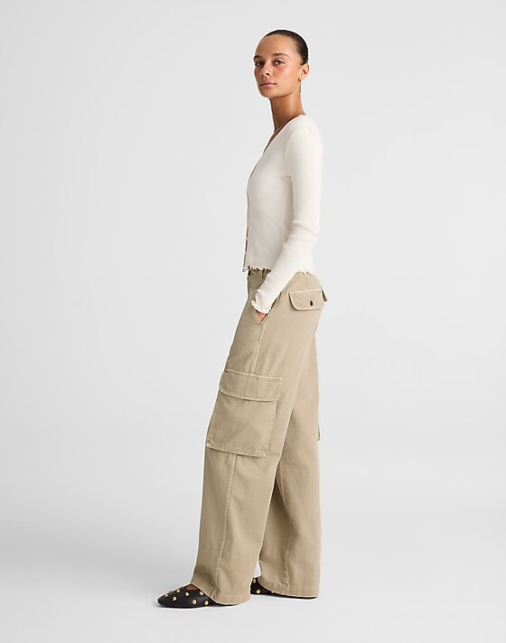 Madewell Utility Wide-Leg Trousers Coastal Dune
