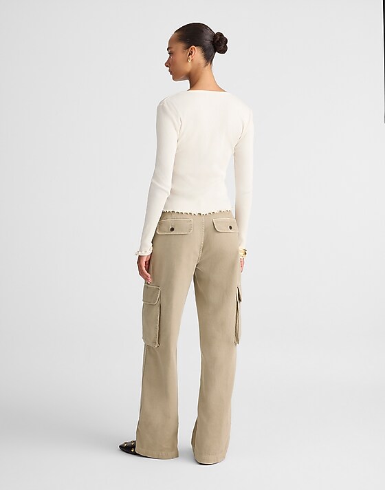 Madewell Utility Wide-Leg Trousers Coastal Dune