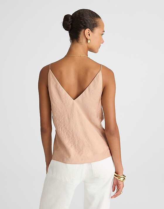 Madewell V-Neck Slip Cami Warm Beige