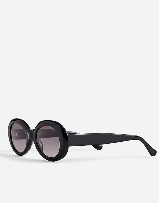 Madewell Valoma Chunky Oval Sunglasses True Black