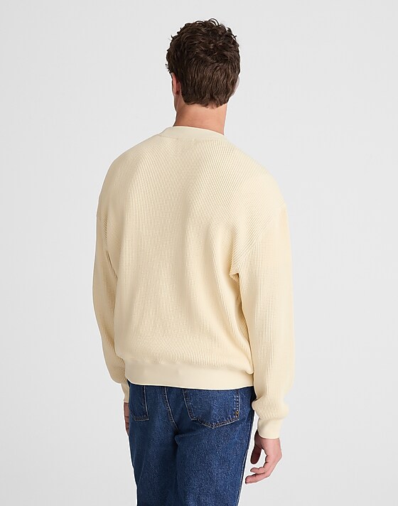 Madewell Waffle-Knit Sweatshirt Antique Cream