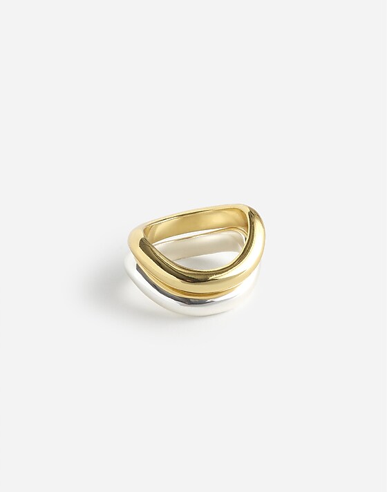 madewell Wavy Chunky Ring pale gold