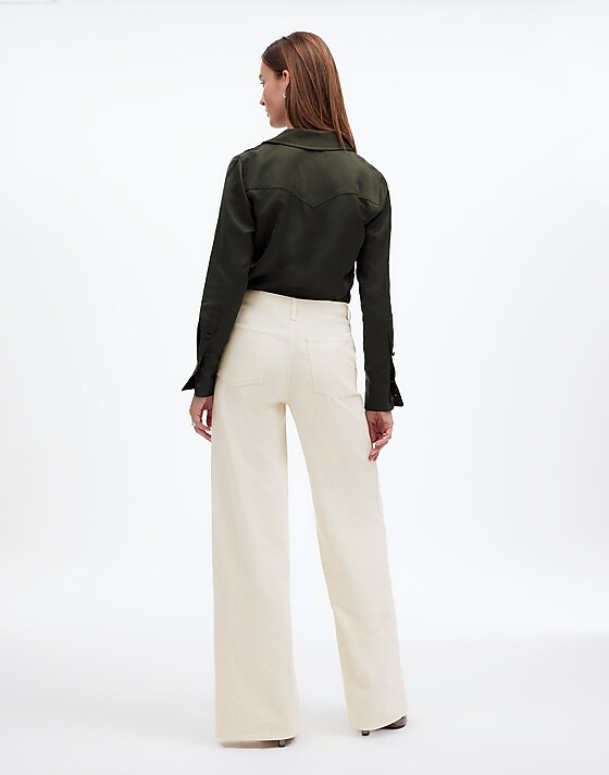 Madewell Wide Sweep Denim Trousers Vintage Ivory