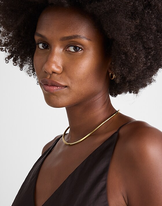 Madewell Wire Choker Necklace Antique Gold