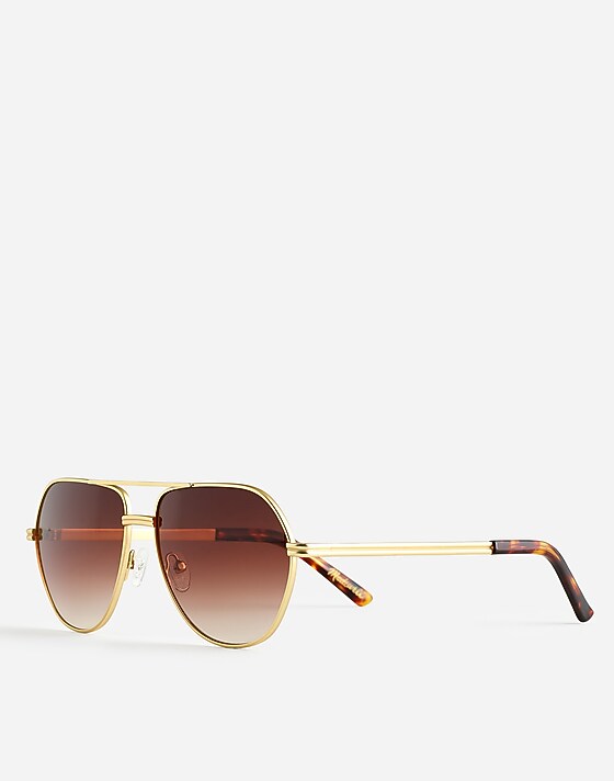 Madewell Wire Frame Aviator Sunglasses Henna