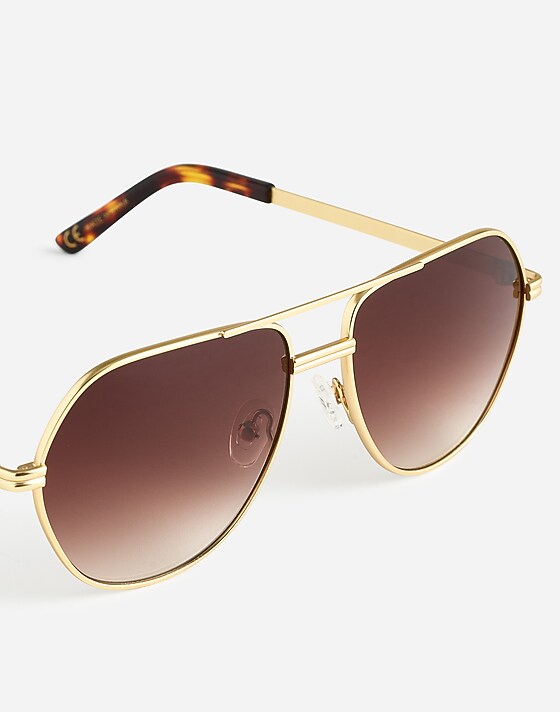 Madewell Wire Frame Aviator Sunglasses Henna