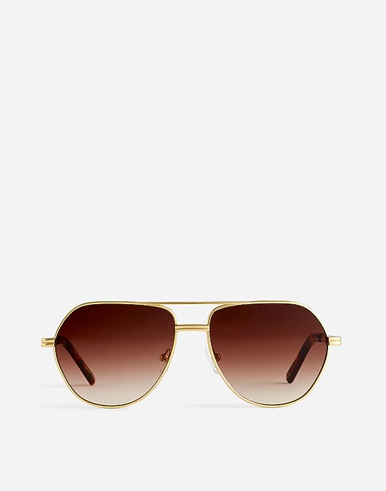 madewell Wire Frame Aviator Sunglasses henna