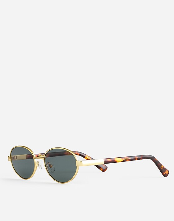 Madewell Wire Frame Oval Sunglasses Vintage Gold