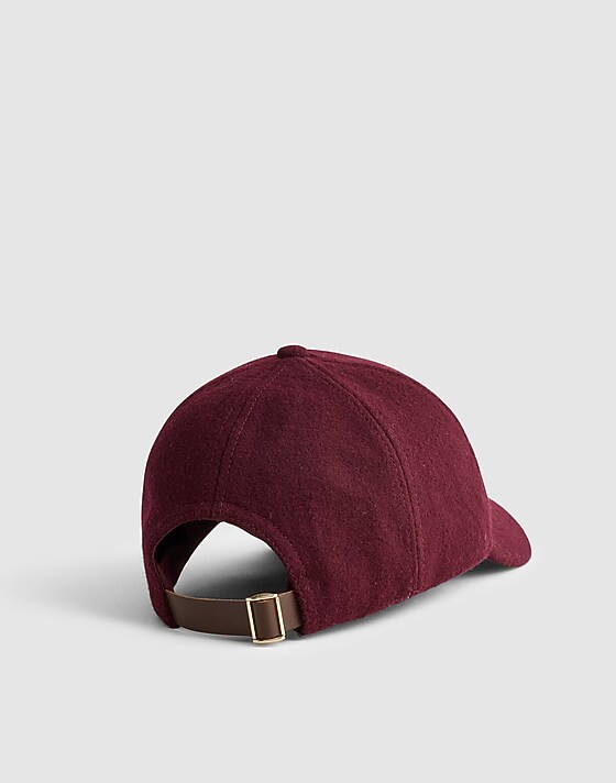 Madewell Wool Baseball Hat Dark Pomegranate