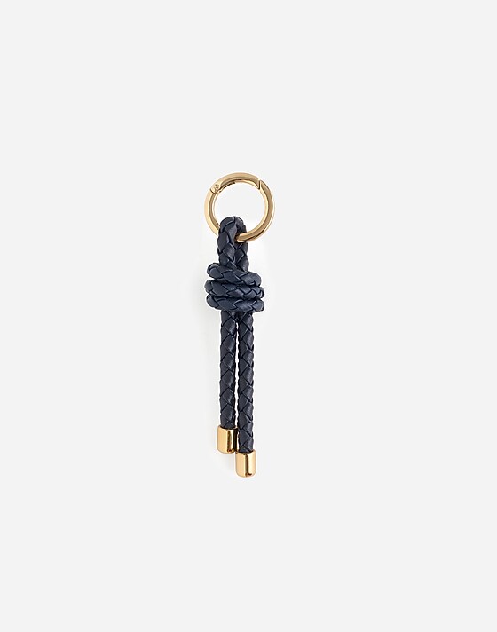 madewell Woven Leather Bag Charm juniper berry