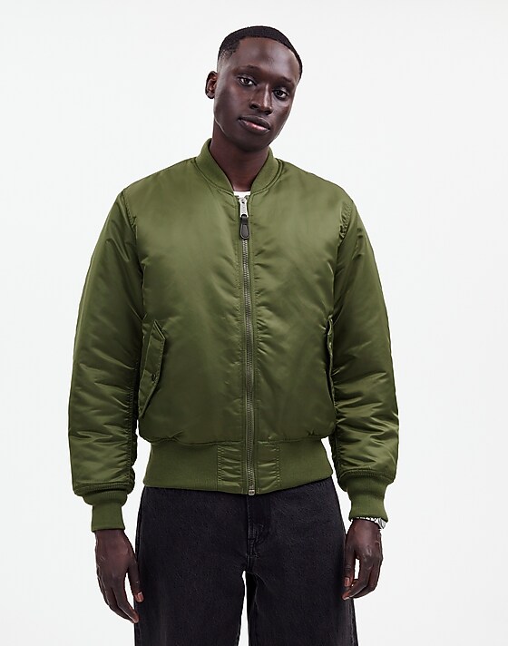 Madewell Madewell X Alpha Industries MA-1 Flight Jacket Heritage Olive