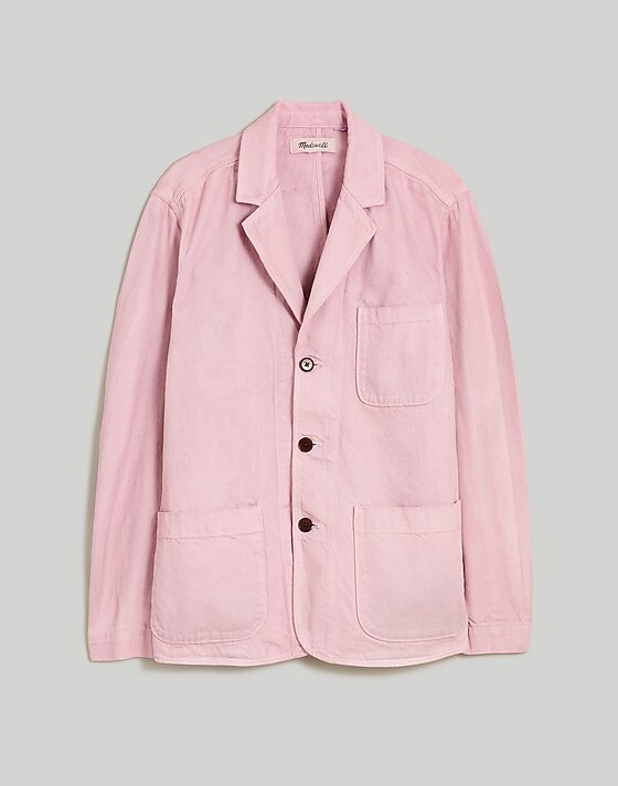 madewell Madewell x MN Dye Studio Denim Chore Coat shaded pink