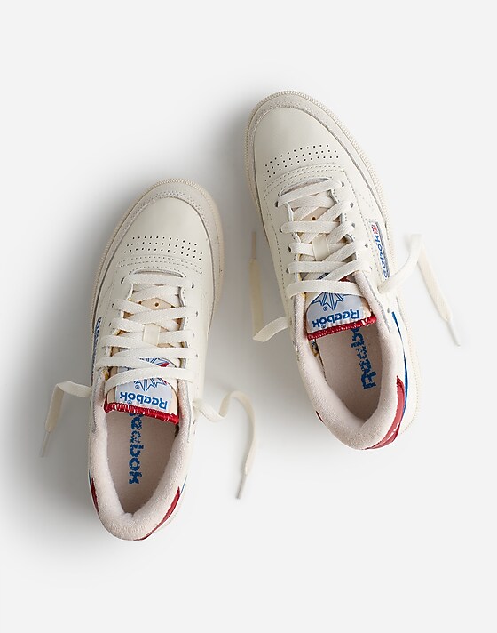 Madewell Madewell X Reebok® Club C 85 Sneakers Chalk Optimum Blue Flash Red
