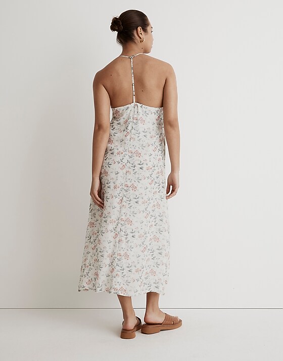 Madewell Madewell X Reistor Floral Slip Maxi Dress Ivory Ivy Dreams