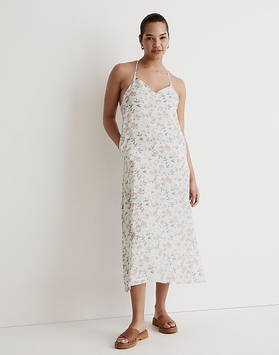 madewell Madewell x Reistor Floral Slip Maxi Dress ivory ivy dreams