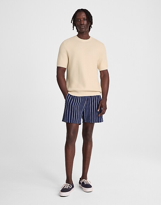 Madewell Zig-Zag Stitch Sweater Tee Parchment