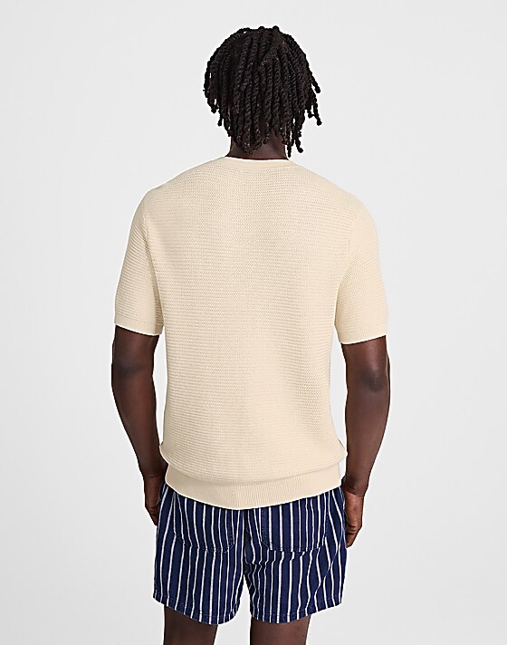 Madewell Zig-Zag Stitch Sweater Tee Parchment