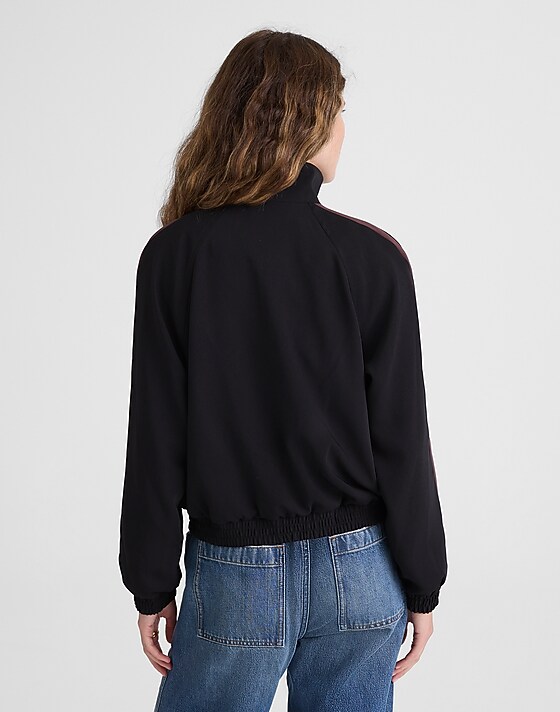 Madewell Zip-Front Track Jacket Jet Black
