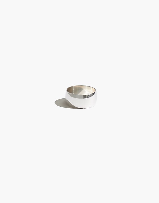 Madewell Maslo Jewelry Cigar Band Ring Sterling Silver Silver