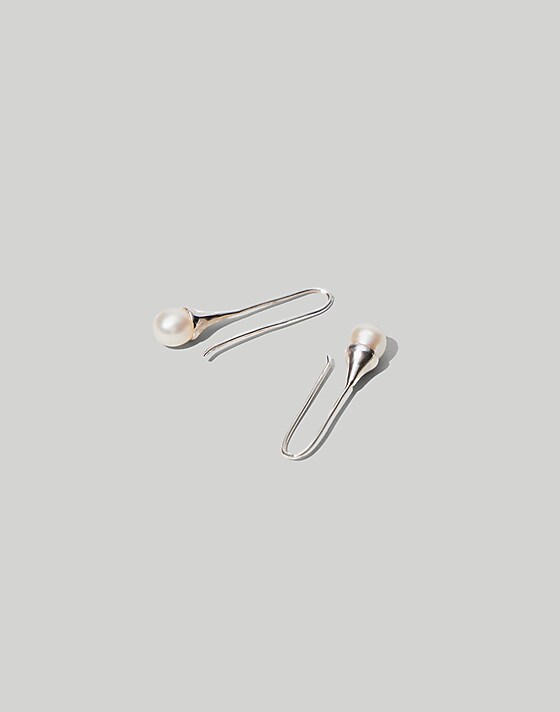 Madewell Maslo Jewelry Collette Long Earrings Silver