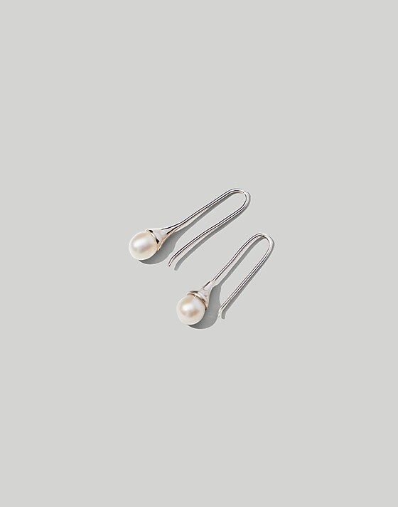 madewell Maslo Jewelry Collette Long Earrings silver