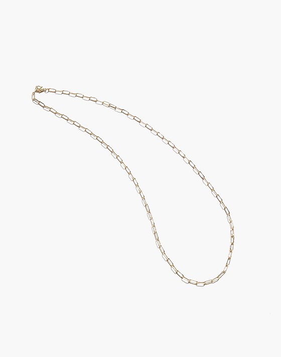 madewell Maslo Jewelry Drawn Cable Chain Necklace Gold gold