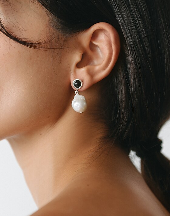 Madewell Maslo Jewelry Laurel Baroque Earrings Silver