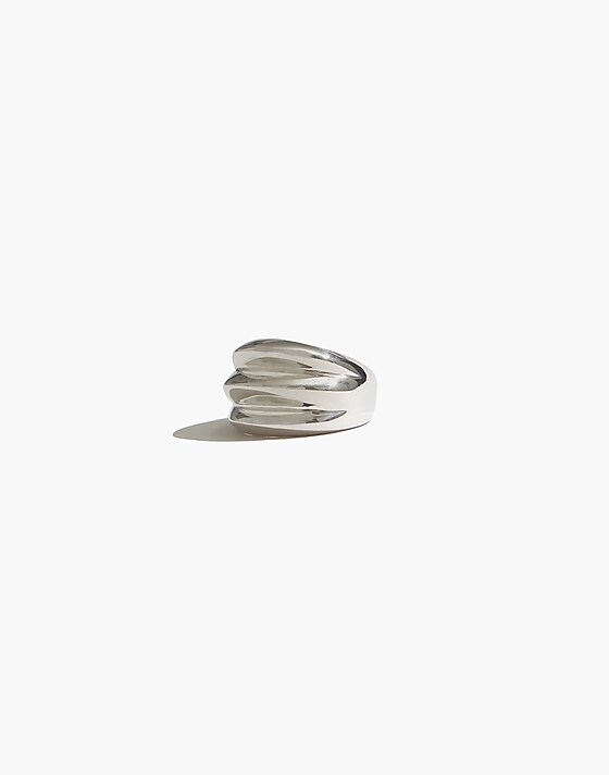 Madewell Maslo Jewelry Triple Ring Sterling Silver Silver