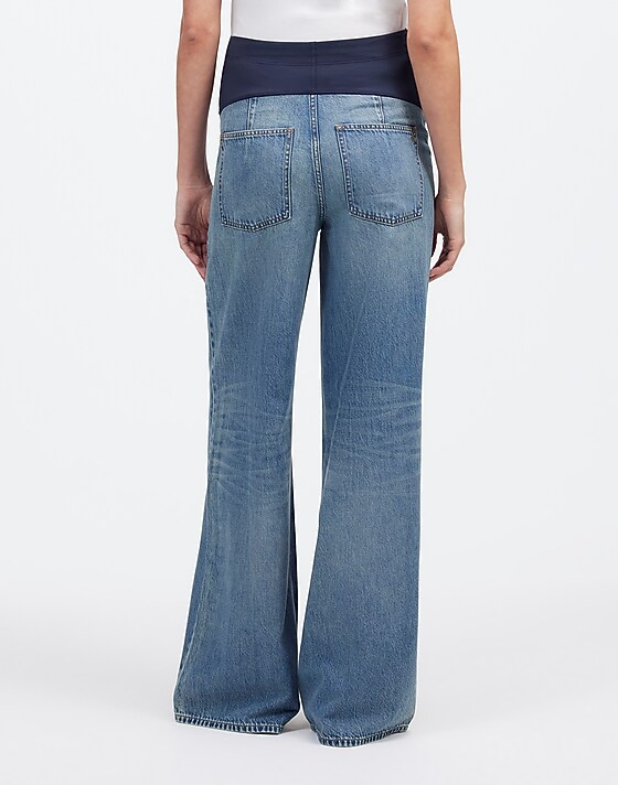Madewell Maternity Over-the-Belly Superwide-Leg Jeans In Billings Wash: Airy Denim Edition Billings Wash