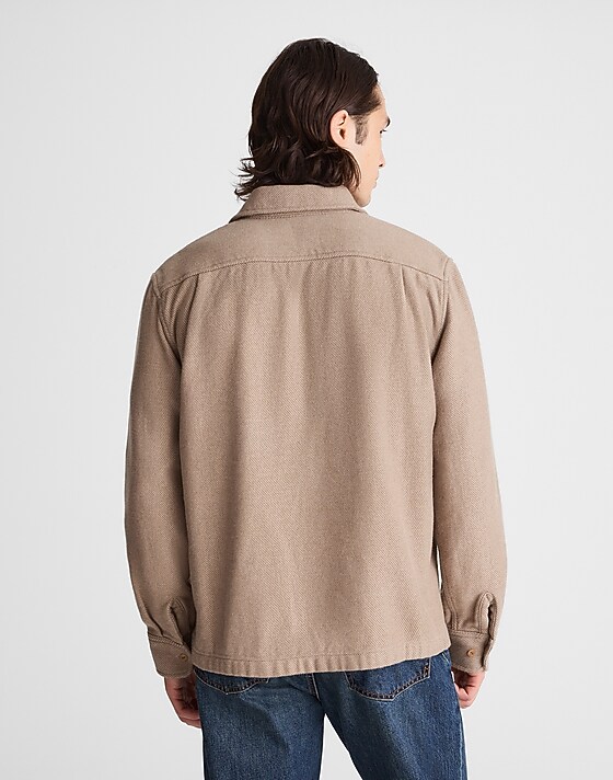 Madewell Midweight Flannel Button-Up Shirt Light Brown