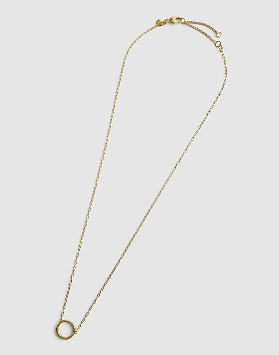 Madewell Mini Paperclip Chain Necklace Antique Gold
