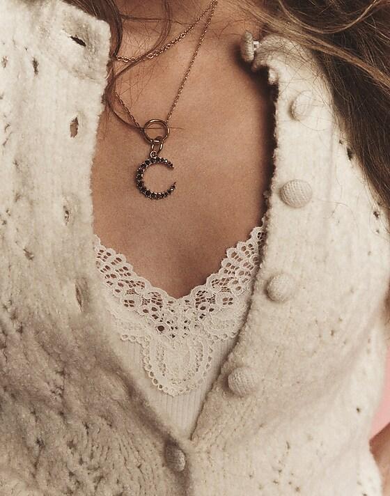 Madewell Mini Paperclip Chain Necklace Antique Gold