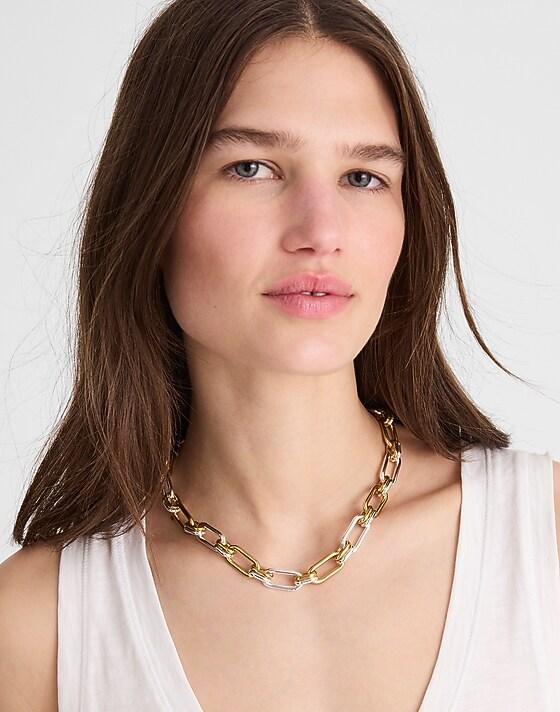 Madewell Mixed-Metal Chunky Link Chain Necklace Mixed Metal