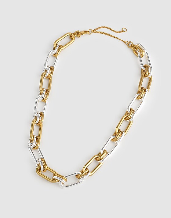 Madewell Mixed-Metal Chunky Link Chain Necklace Mixed Metal