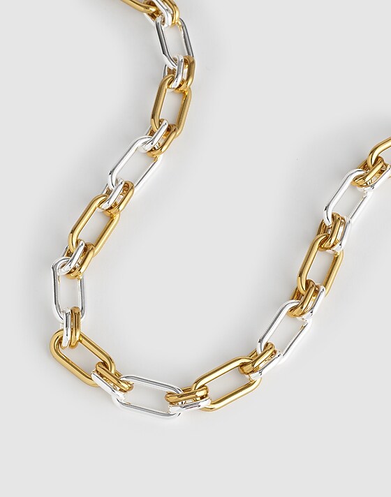 madewell Mixed-Metal Chunky Link Chain Necklace mixed metal