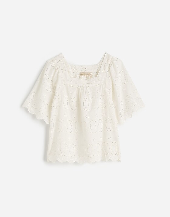 madewell Natalie Martin Nikki Top medallion embroidery salt