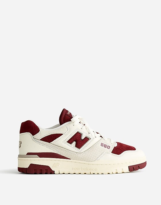 Madewell New Balance® 550 Sneakers Sea Salt Classic Crimson