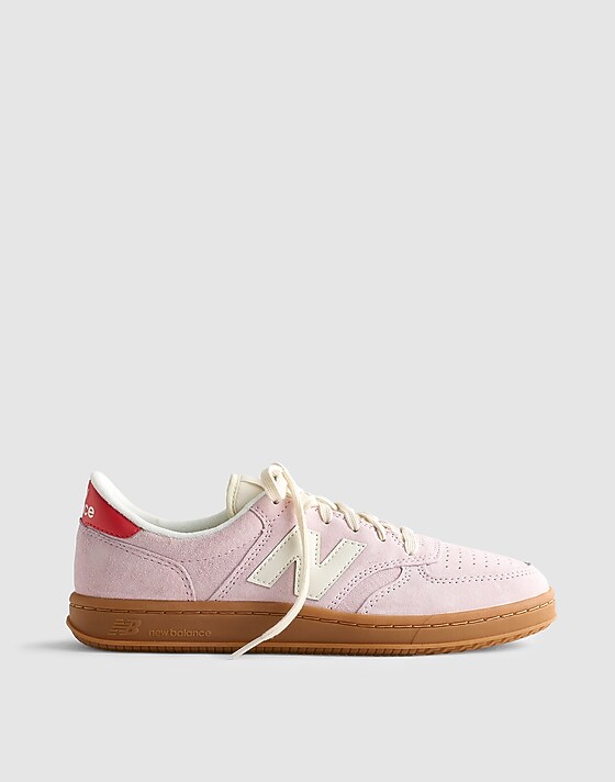 madewell New Balance® T500 Sneakers rose sugar blast red angora