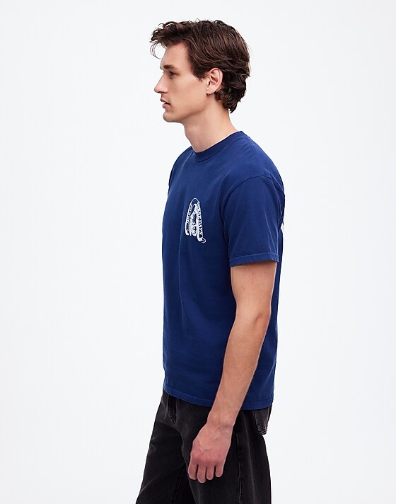 Madewell One Of These Days Lucky Number 73 Graphic Tee Sun Faded Navy