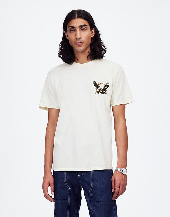 Madewell One Of These Days Screaming Eagle Graphic Tee Bone