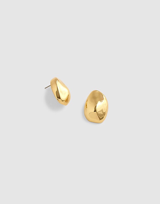 madewell Organic Droplet Statement Stud Earrings antique gold
