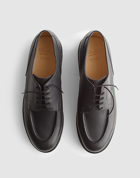 madewell Paraboot Chambord Leather Derby Shoes black