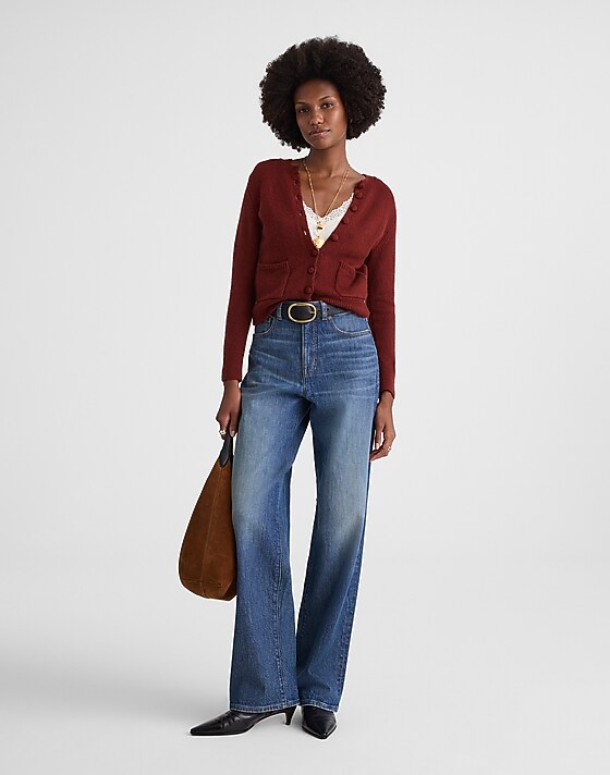 Madewell Patch-Pocket Cotton-Blend Cardigan Deep Rust