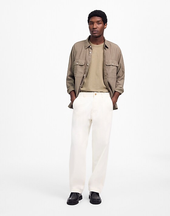 madewell Patch Pocket Jeans in Summer Denim ecru wash