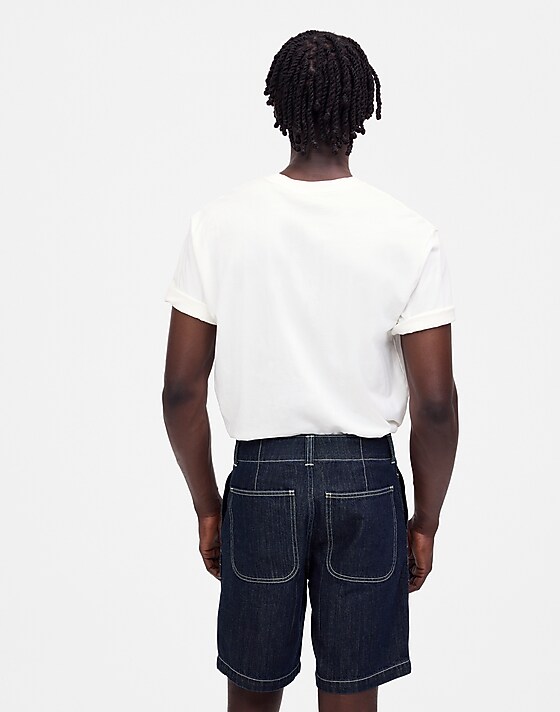 Madewell Patch Pocket Shorts In Summer Denim Delaford Wash