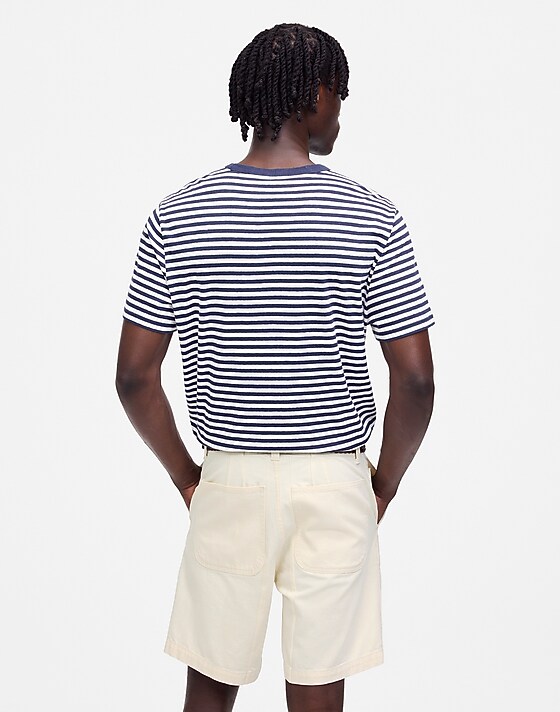 Madewell Patch Pocket Shorts In Summer Denim Ecru Wash