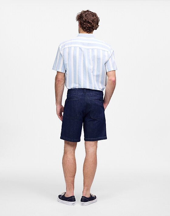 Madewell Patch Pocket Shorts In Summer Denim Rinse Wash