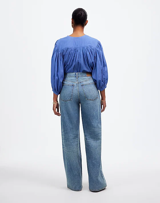 Madewell Petite Curvy Superwide-Leg Jeans In Billings Wash Billings Wash